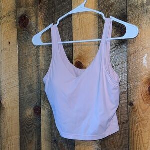 workout crop with built-in bra & padding